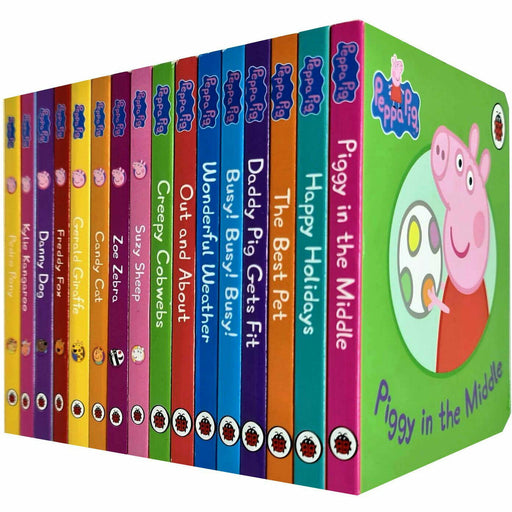 Peppa Pig 16 Ladybird Board Books Collection Set (Creepy Cobwebs, Busy! Busy! Busy!, : Daddy Pig Gets Fit) - The Book Bundle
