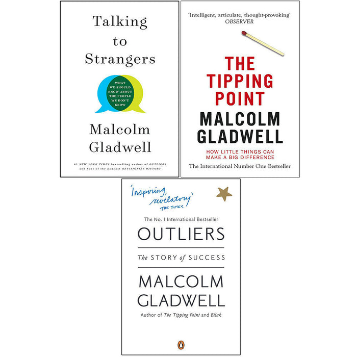 Talking to Strangers, Tipping Point & Outliers 3 Books Collection Set - The Book Bundle