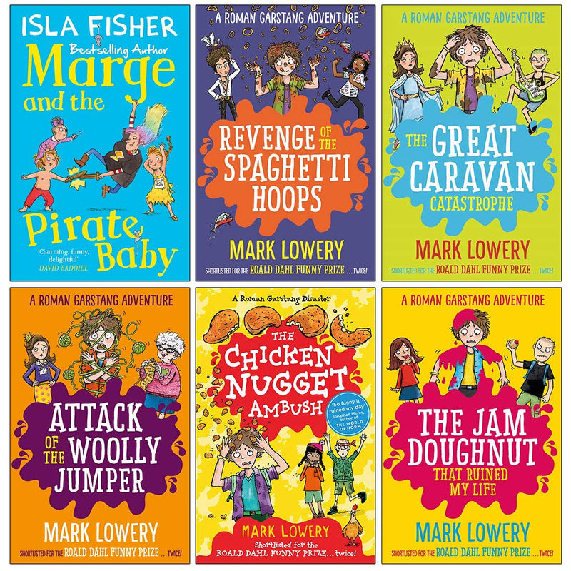 Roman Garstang Adventure Series & Marge and the Pirate Baby 6 Books Collection Set By Mark Lowery, Isla Fisher - The Book Bundle
