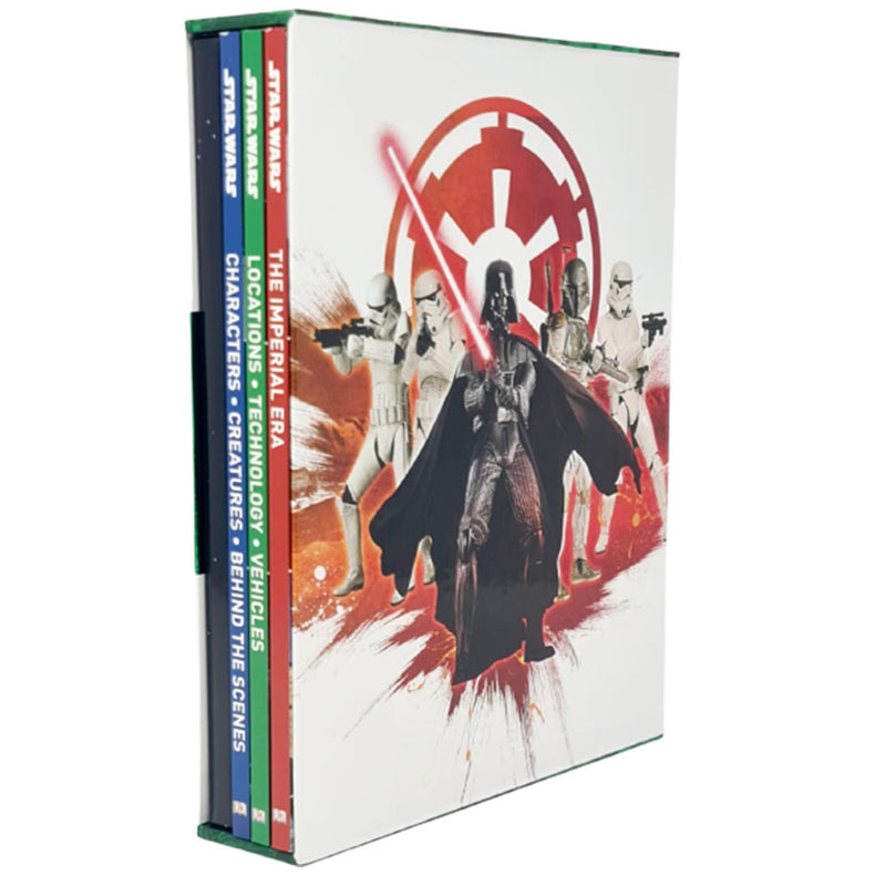 DK Publishing Star Wars collection set with three books featuring characters, creatures, and behind-the-scenes images from the saga.