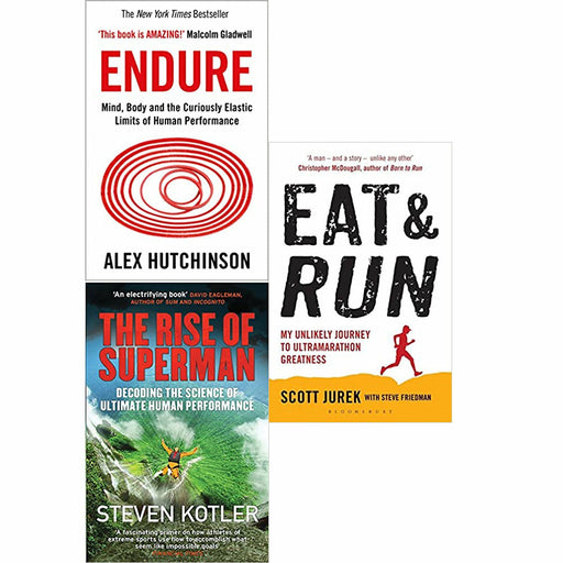 Endure: Mind, Body, The Rise of Superman, Eat and Run 3 Books Set - The Book Bundle