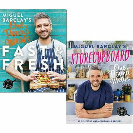 Miguel Barclay 2 Books Collection Set (Miguel Barclay's FAST & FRESH One Pound Meals,Storecupboard) - The Book Bundle