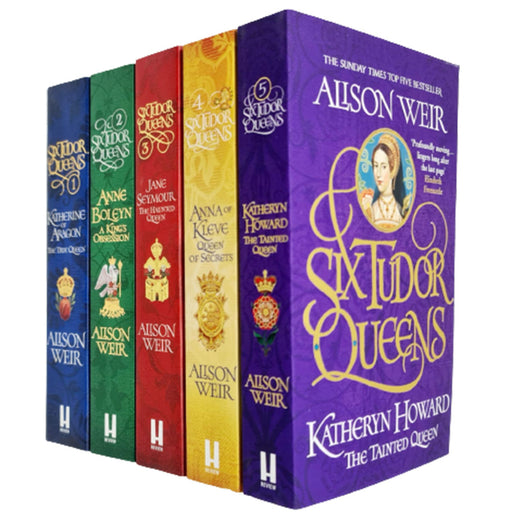 Alison Weir Six Tudor Queens 5 Books Collection Set Katheryn Howard,Katherine - The Book Bundle