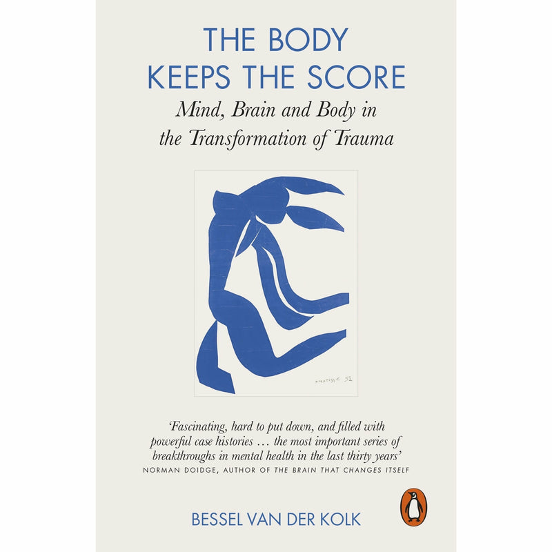 Book cover of "The Body Keeps the Score" by Bessel van der Kolk, featuring a minimalist design with the title and author's name.