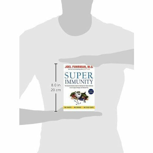 Cover of "Super Immunity: The Essential Nutrition Guide" paperback by Dr. Joel Fuhrman, featuring vibrant health-themed design.