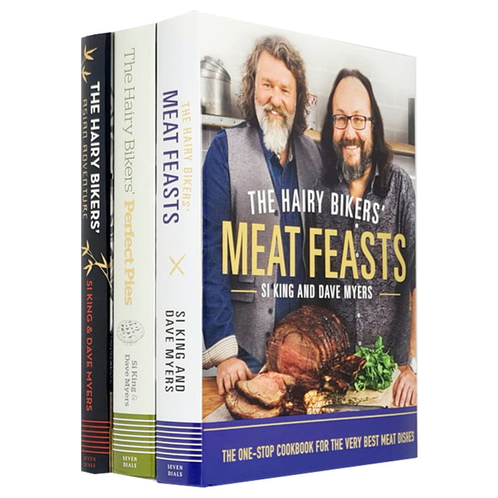 The Hairy Bikers Collection 3 Books Set (Meat Feasts,Perfect Pies,Asian) - The Book Bundle
