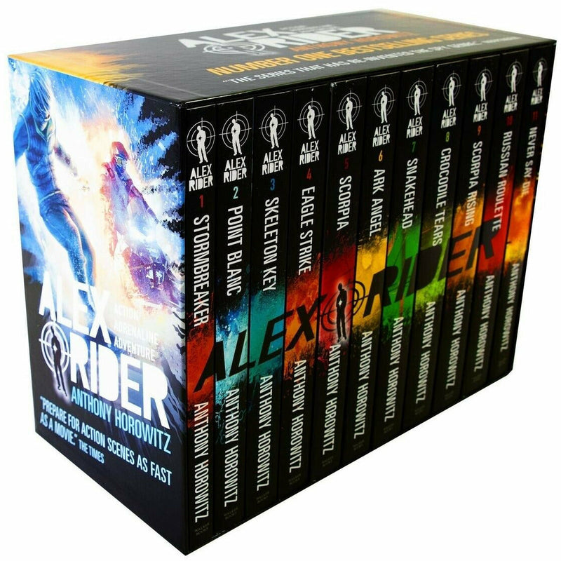 Alex Rider 10 Books Collection Set Never Say Die, Russian Roulette, Snakehead, Ark Angel, Scorpia - The Book Bundle