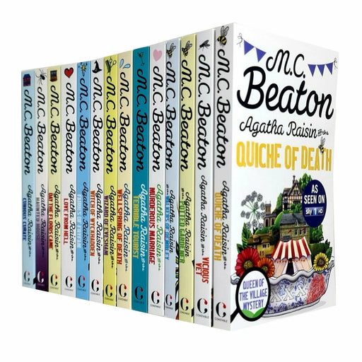 Agatha Raisin Mysteries Series 14 Books Collection Set By M C Beaton NEW - The Book Bundle