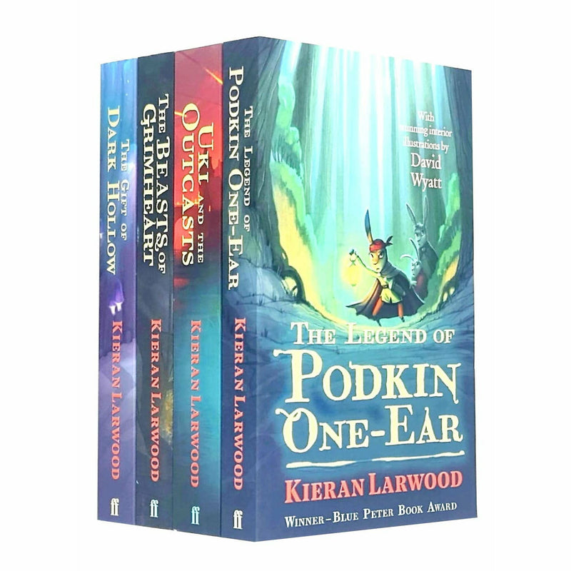Five Realms Kieran Larwood Collection 4 Books Set (The Legend of Podkin One-Ea,Uki and the Outcasts,The Gift of Dark Hollow,The Beasts of Grimheart) - The Book Bundle