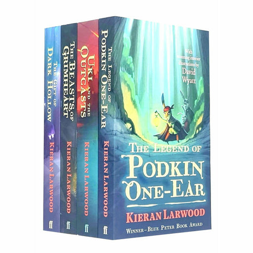 Five Realms Kieran Larwood Collection 4 Books Set (The Legend of Podkin One-Ea,Uki and the Outcasts,The Gift of Dark Hollow,The Beasts of Grimheart) - The Book Bundle