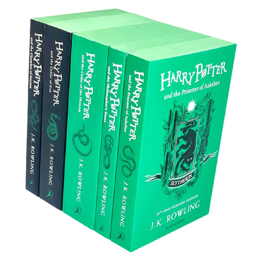 Harry Potter Slytherin Edition 5 Books Collection Set By J.K. Rowling PB NEW - The Book Bundle