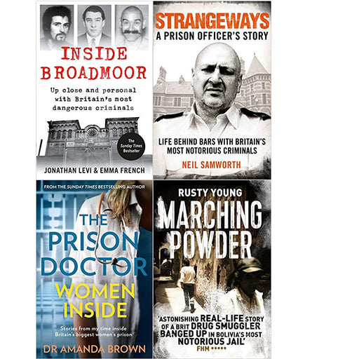 Inside Broadmoor,Strangeways,Prison Doctor,Marching Powder  4 Books Set - The Book Bundle