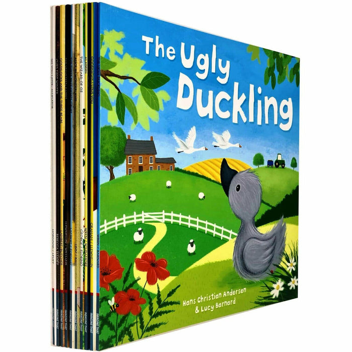 Children Picture Storybook 10 Books Collection Set (The Ugly Duckling, Goodnight I Love Yo), - The Book Bundle