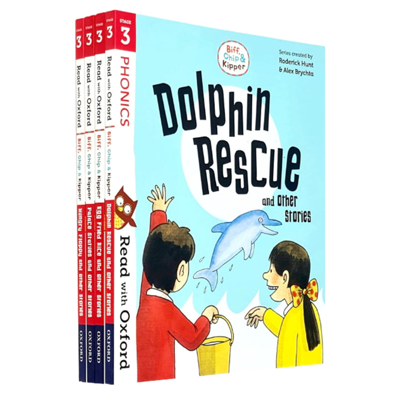 Read with Oxford Biff, Chip and Kipper Stage 3: 4 Books Set By Roderick Hunt - The Book Bundle