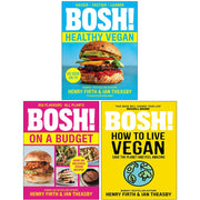 BOSH Healthy Vegan, BOSH on a Budget, BOSH How to Live Vegan By Henry Firth & Ian Theasby 3 Books Collection Set - The Book Bundle