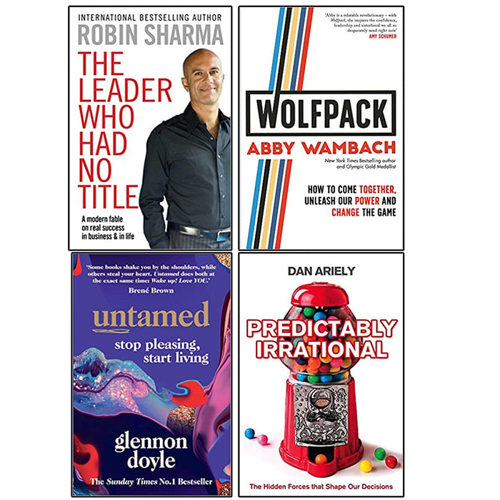The Leader ,WOLFPACK,Untamed,Predictably Irrational 4 Books Collection Set - The Book Bundle