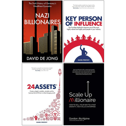 Nazi Billionaires [Hardcover], Key Person of Influence, 24 Assets, Scale Up Millionaire 4 Books Collection Set - The Book Bundle