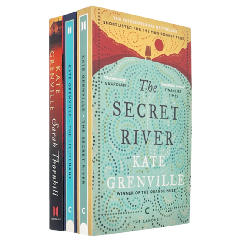 Canongate Canons book by Kate Grenville featuring titles The Secret River, The Lieutenant, and Sarah Thornhill on the cover.