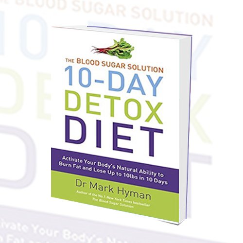 Set of two paperback books on blood sugar management and 10-day detox diet by Scott Baptie, Iota, and Roli, featuring health tips and recipes.