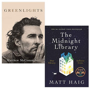 Greenlights: Raucous stories and outlaw wisdom & The Midnight Library 2 Books Collection Set - The Book Bundle