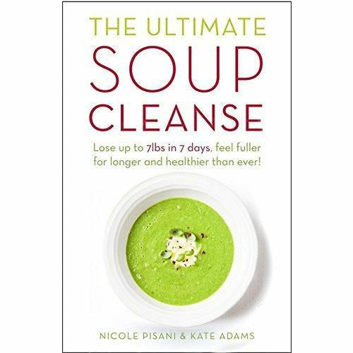 Nicole Pisani's Ultimate Soup Cleanse cookbook set with two paperback books on healthy soup recipes and cleansing techniques.