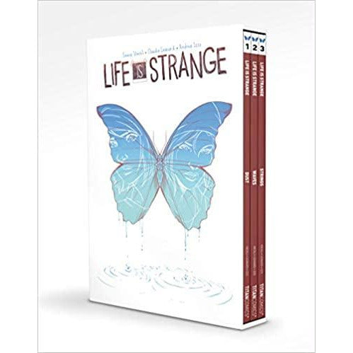 Titan Comics Life Is Strange 1-3 boxed set illustrated by Emma Viecieli, featuring colorful artwork on the cover.