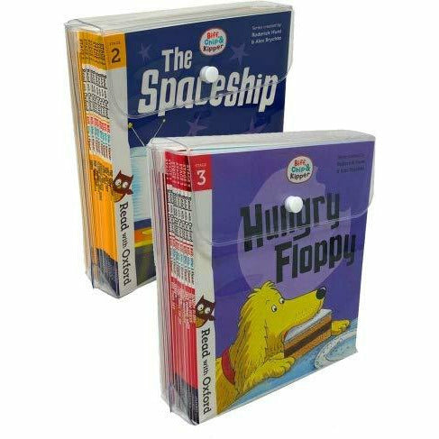 Set of 32 Oxford Reading Tree Biff, Chip, and Kipper books from Oxford Phonics Stage 2-3, paperback collection for ages 5-7.
