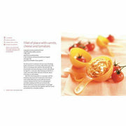 Cover of "Top 100 Baby Purees" hardcover cookbook by Annabel Ebury Press, featuring colorful baby food illustrations.