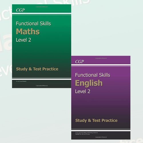 Functional Skills Level 2 Study & Test Practice Collection 2 Books Set - The Book Bundle
