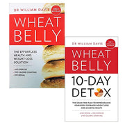 Set of two Wheat Belly books by Dr. William Davis, focusing on weight loss and grains, published by HarperCollins.