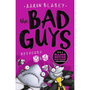 Set of four "The Bad Guys" books by Aaron Blabey, Scholastic collection featuring colorful covers and characters from the series.