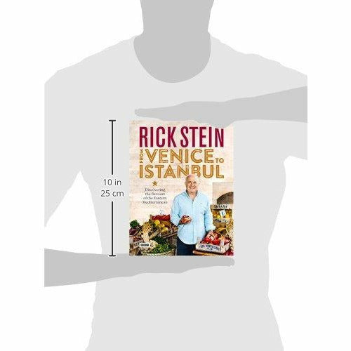 Hardcover book "Rick Stein: From Venice to Istanbul" by Rick Stein, showing the front cover with Mediterranean-inspired design.