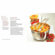 Hardcover book cover of "Top 100 Baby Purees" by Annabel, featuring colorful illustrations of baby food jars and fresh ingredients.
