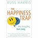 The Happiness Trap, Happiness, The Art of Happiness, [Hardcover] Ikigai The Japanese secret to a long and happy life 4 Books Collection Set - The Book Bundle
