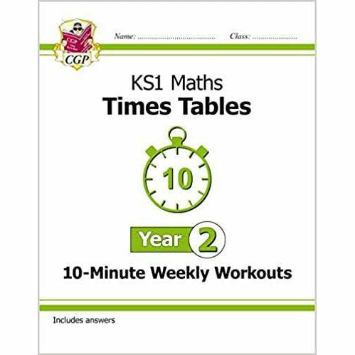 Year 2 New KS1 Maths 10-Minute Weekly Workouts 3 Books Collection Set Includes Answers By CGP - The Book Bundle