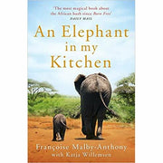 Set of three Lawrence Anthony books including The Elephant Whisperer, An Elephant in My Kitchen, and The Last Rhinos on a pan.