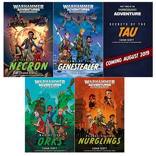 Warhammer Adventures:Warped Galaxies Series Volume 1-5 By Cavan Scott  5 Books Set (Necron,Genestealer,Tau,Orks) - The Book Bundle