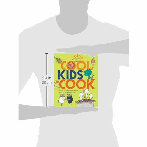Cover of the "Cool Kids Cook" cookbook by The Book Bundle, featuring colorful illustrations and playful title text.