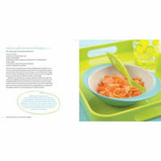 Annabel Karmel's Complete Baby & Toddler Meal Planner hardcover book with colorful cover featuring illustrations of healthy meals.