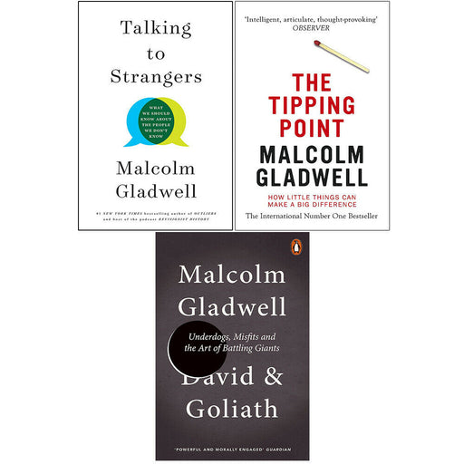 Talking to Strangers, Tipping Point & David and Goliath 3 Books Collection Set - The Book Bundle