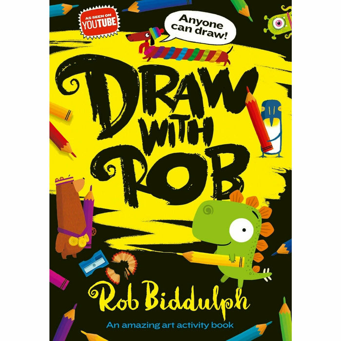 Draw With Rob Biddulph 3 books collection Set Build a Story, Rob at Christma - The Book Bundle