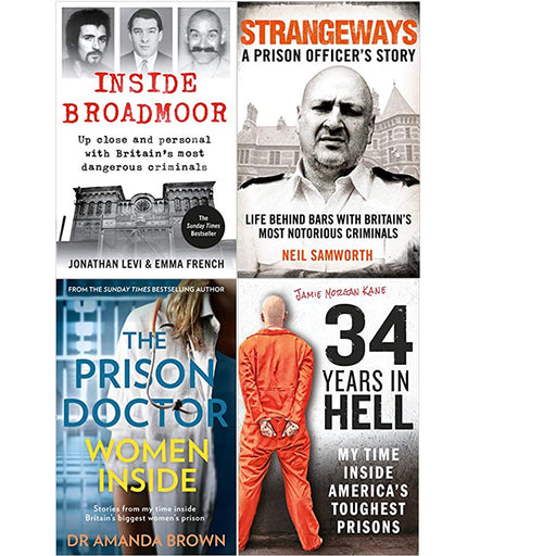 Inside Broadmoor,Strangeways,Prison Doctor,34 Years in Hell 4 Books Set - The Book Bundle