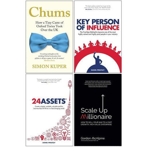 Chums [Hardcover], Key Person of Influence, 24 Assets, Scale Up Millionaire 4 Books Collection Set - The Book Bundle