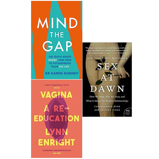 Sex at Dawn,Mind The Gap,Vagina A re-education 3 Books Collection Set - The Book Bundle