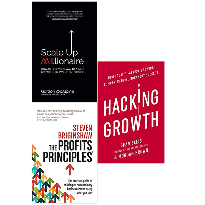Scale Up Millionaire,The Profits Principles,Hacking Growth 3 Books Set - The Book Bundle