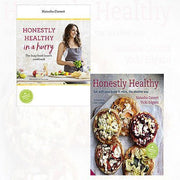 Honestly Healthy in a Hurry and Honestly Healthy 2-book collection set by Natasha Corrett and Vicki Edgson, featuring healthy lifestyle guides.