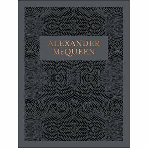 Hardcover book on Alexander McQueen by Claire Wilcox, featuring British fashion designer's iconic designs, published by V&A.