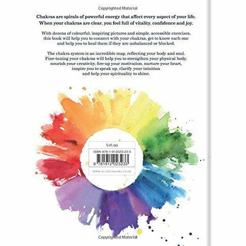 Aster hardcover book titled "The Chakra Project" showing the front cover with colorful chakra symbols and title text.