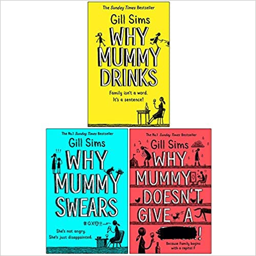 Gill Sims Why Mummy Series 3 books collection set in paperback, featuring humorous fiction by HarperCollins.