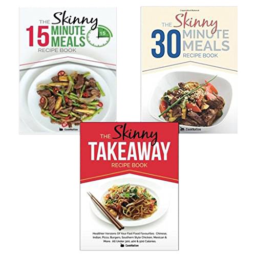 CookNation The Skinny 15 and 30-Minute Healthy Meals Recipe Books by Bell & Mackenzie Publishing, paperback collection.